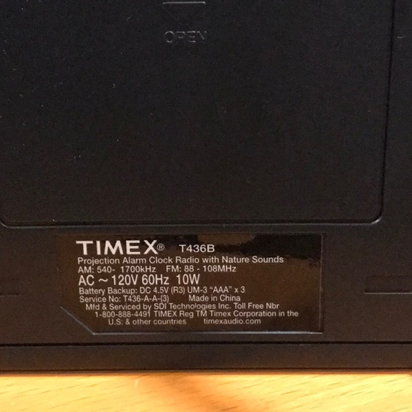 Vintage Timex T436b Auto set Alarm Clock Radio with Projection & Nature sounds - Picture 4 of 7